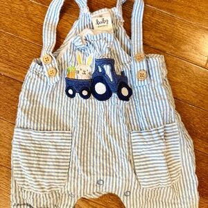 Baby Starters Easter Seersucker Overalls 3 months